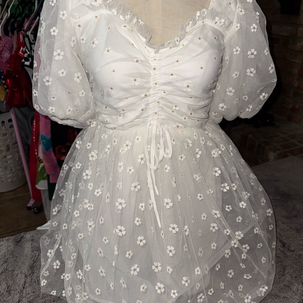 Buddy Love White Floral Mini Dress